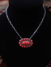 Beautiful Red Western Concho Necklace New with Tag