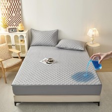 Twin Size Fitted Waterproof Mattress Protector, Mattress Pad Cover Bed Prot...