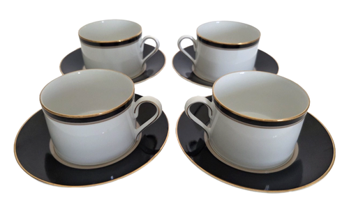 Mikasa Fine China LAD03 Grandeur Black Dinnerware Set 24 Piece Service for 4 - Picture 8 of 10