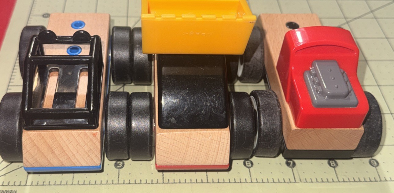 IKEA LILLABO Wooden Toy Vehicles Set 3 Cars Trucks Preschool Kids Play Set