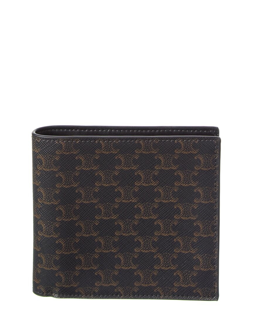 Холщовый двойной кошелек Celine Triomphe Женский черный 71990₽