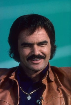 Burt Reynolds on football movie set during filming for ''Semi-Tough- Old Photo