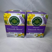 Traditional Medicinals Organic Smooth Move Tea Original with Senna 2 Boxes 32ct