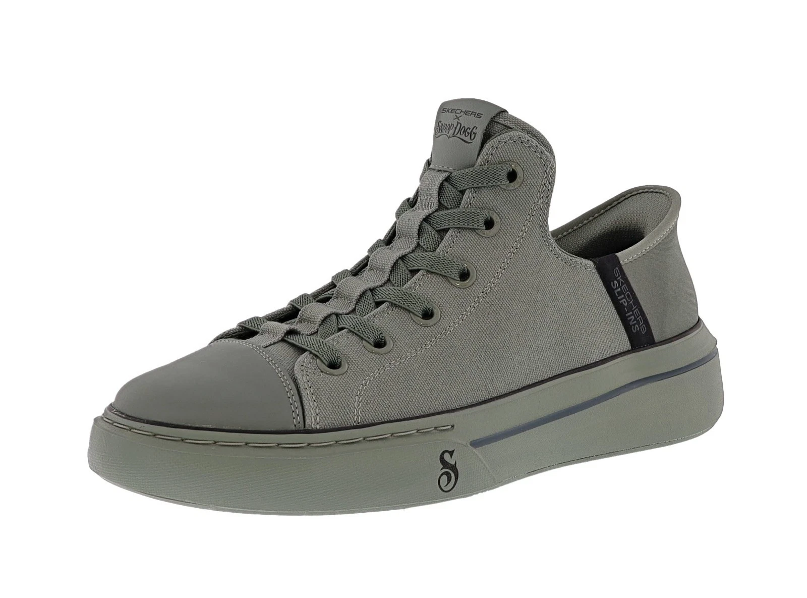 SKECHERS MEN'S SLIP-INS SNOOP DOGG: SNOOP ONE- BOSS LIFE CANVAS 251026/OLV