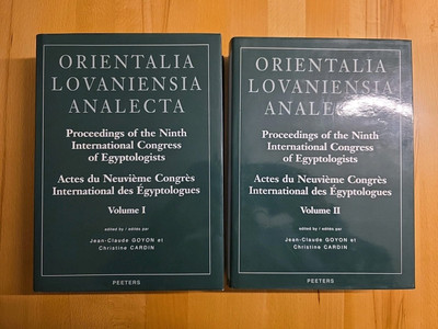 Proceedings of the Ninth International Congress of Egyptologists (Ägyptologie)