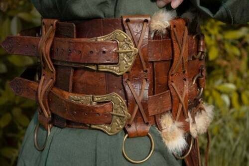 Viking wide belt. Nurse Leather armor perfect for larp armor or viking cosplay - Picture 3 of 8
