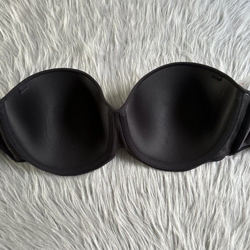 Maidenform Sweet Nothings Perfect Coverage Strapless Bra Womens Size 40C Black - Picture 4 of 6