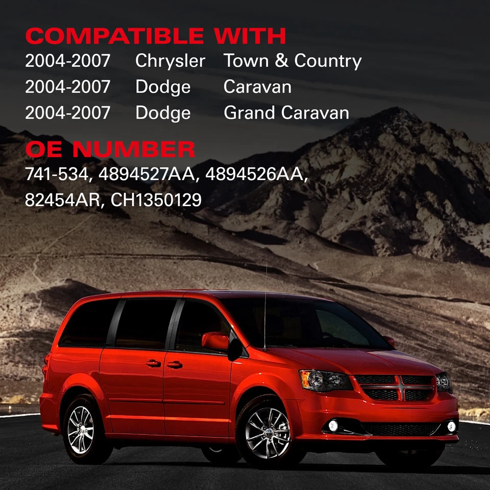 Regulador de janela frontal esquerda com motor para Chrysler Town & Country Dodge Caravan - Imagem 4 de 4