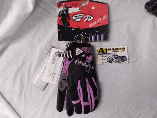 NOS NWT Joe Rocket Heartbreaker Motorcycle Gloves Black/Purple Womens Size M - Picture 2 of 3
