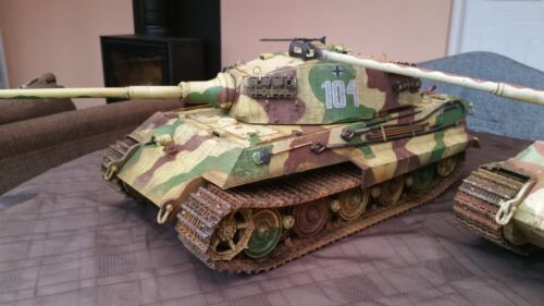 heng long 1/16 king tiger rc model tank custom airbrush camo - Picture 4 of 24
