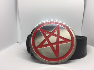 satanic belt buckle