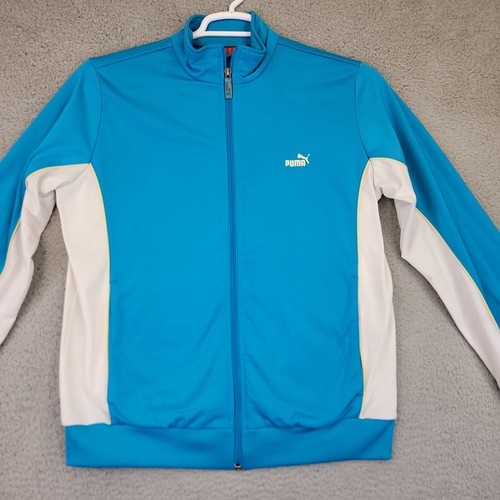Suéter deportivo Puma para mujer talla extra grande azul blanco cremallera completa cuello alto - Imagen 5 de 15