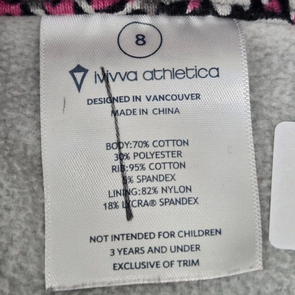 Suéter Ivivva Niñas 8 Rosa Buceo Sudadera con Capucha Cremallera Completa Manga Larga Pulgar LEER Foto 3 de 4