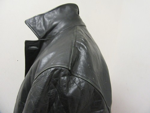 VINTAGE HUGO BOSS LEATHER TRENCH COAT JACKET SIZE UKM - Picture 12 of 23