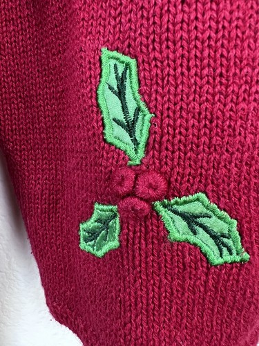 Milano Design Group Women’s Large Red Christmas Sweater With Appliqués - Picture 7 of 14