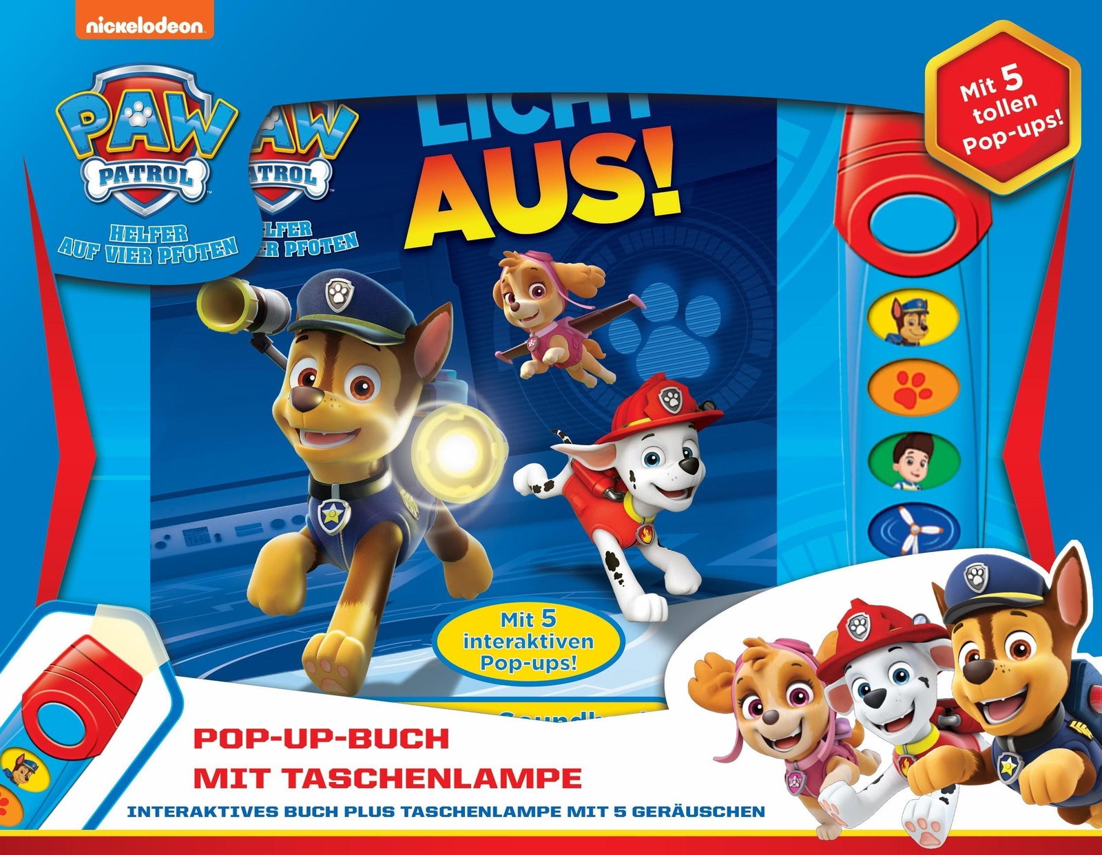 Thumbnail - Paw Patrol, Licht Aus - Pop-up-buch Mit Taschenlampe - Bilderbuch Mit