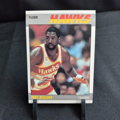 Tree Rollins 1987-88 Fleer Atlanta Hawks NBA Basketball Card #94