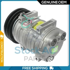 A/C Compressor OEM Valeo TM21HX for Caterpillar / John / Massey / Shuttlebus QR