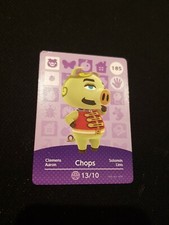 CHOPS ANIMAL CROSSING AMIIBO SERIES 2 CARD #185 TRACKED AU POST geniuine