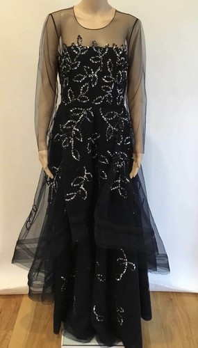 NUEVO CON ETIQUETAS VESTIDO SACHIN & BABI AHLUWALIA CASSANDRA LENTEJUELAS TUL TALLA 10 PRECIO DE VENTA SUGERIDO POR EL FABRICANTE: $4195 - Imagen 7 de 10