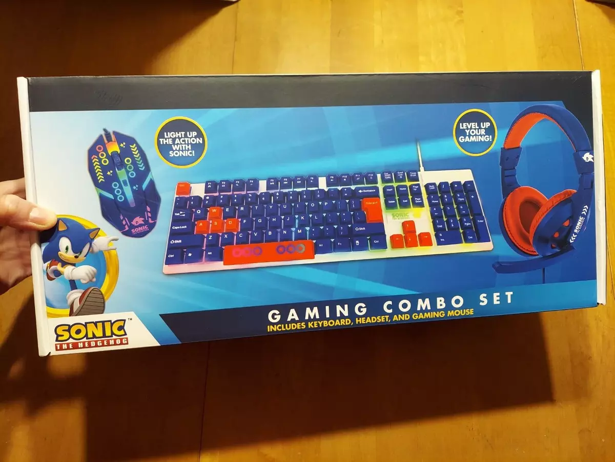 Sonic the Hedgehog Gaming Combo Set Keyboard Headset Gaming Mouse