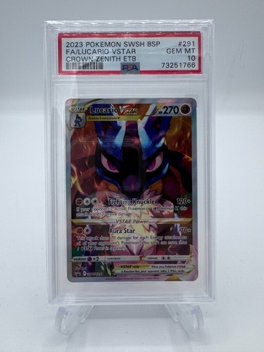 Pokemon 2023 SWSH Lucario VStar Crown Zenith BSP Promo SWSH291 PSA 10 GEM MINT