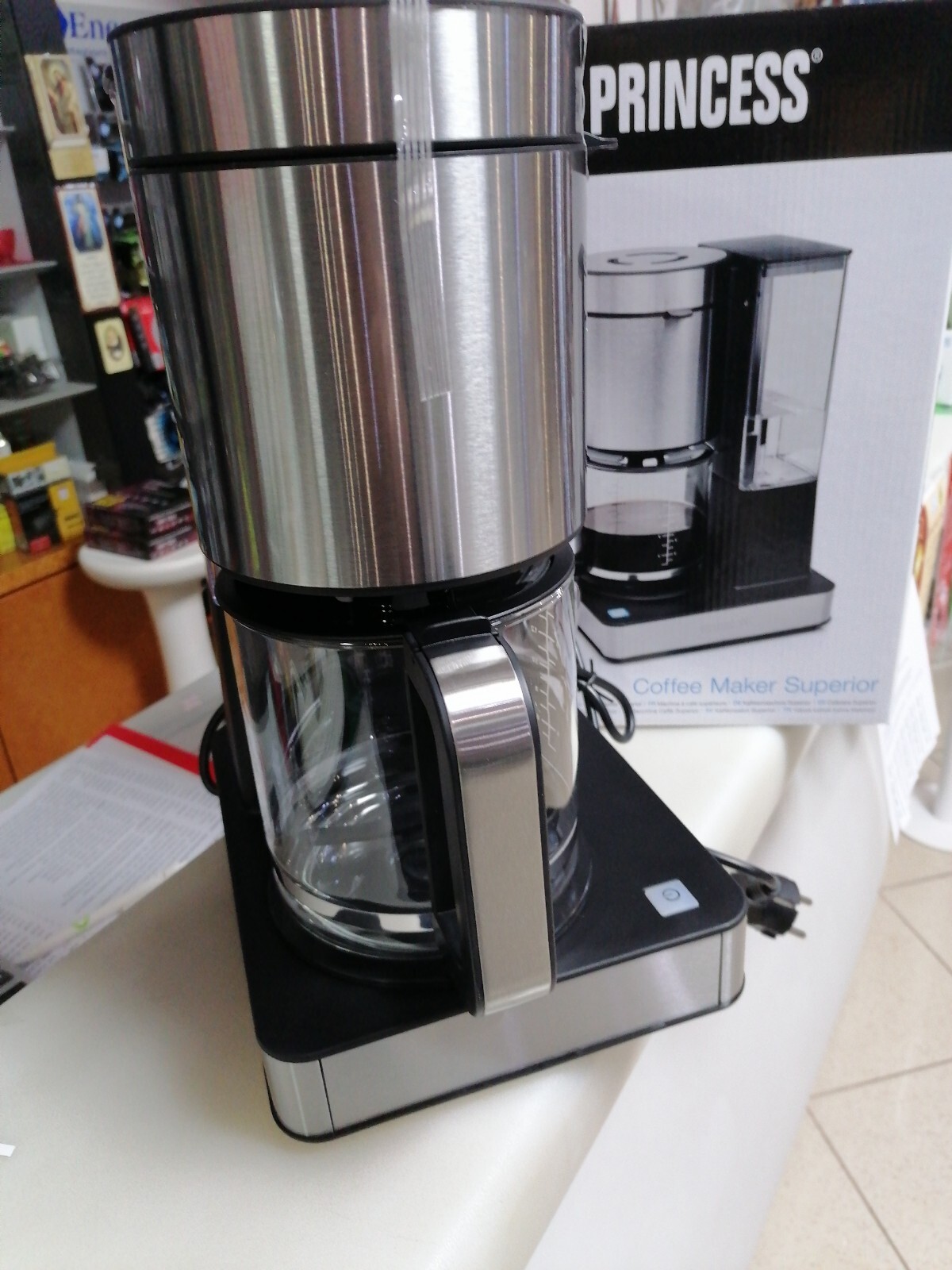 Macchina Caffè Americana 1000W 1,5 Lt Nero Inox Superior Princess foto 6
