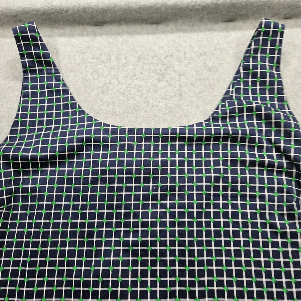 Joe Fresh Women's XL Blue Dotted Sleeveless Grid Polka Dot Shift Dress — 第 4/4 张图片