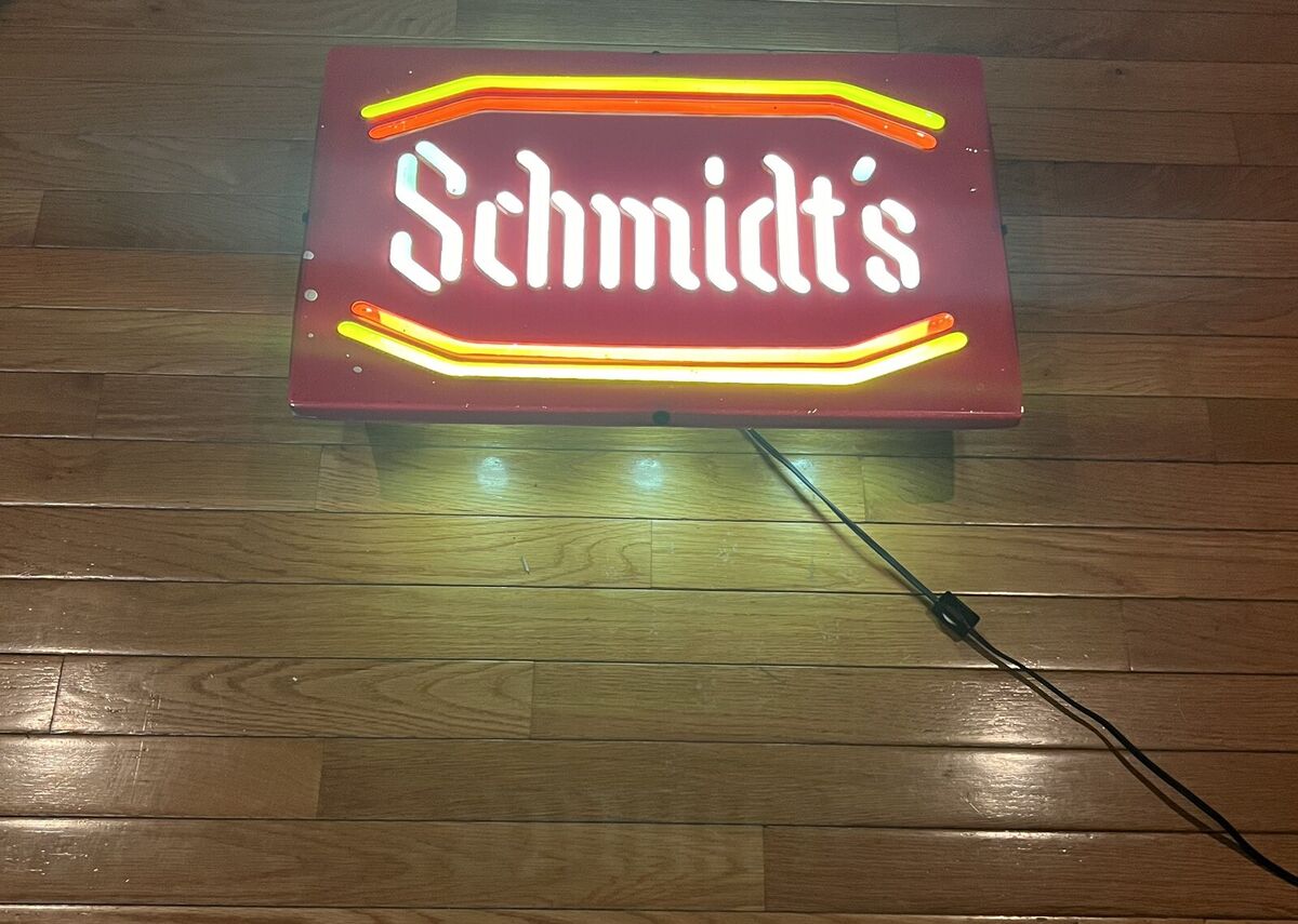 Rare 1950's-1960's Vintage Schmidt's Beer Bar Back Light Rare 1950's-1960's Vintage Schmidt's Beer Bar Back Light