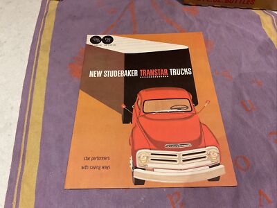 1956 STUDEBAKER ''TRANSTAR TRUCKS'' Truck Dealer Showroom Sales Brochure