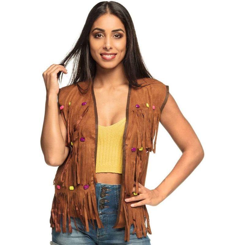 Boland Hippie Vest Hippy Waistcoat Women's Fancy Dress