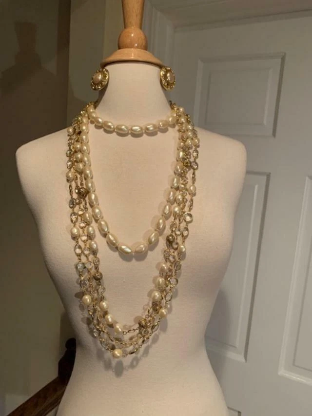 Carolee 46” Large Faux Baroque Pearl Necklace