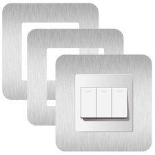 3PCS Light Switch Cover Plates Plug Socket Surround Single Light Switch Covers