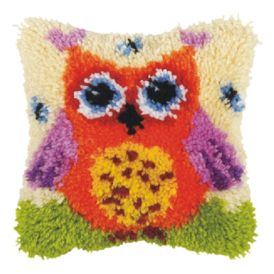 Orchidea-Latch-Haken-Kit: Kissen: Kleine: Orangeneule