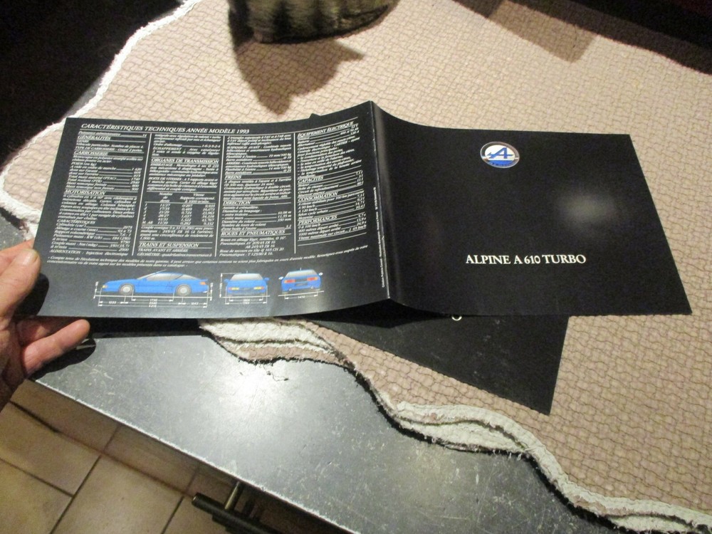 Vintage Renault Alpine A610 TURBO Brochures & Catalogs for Collectors  