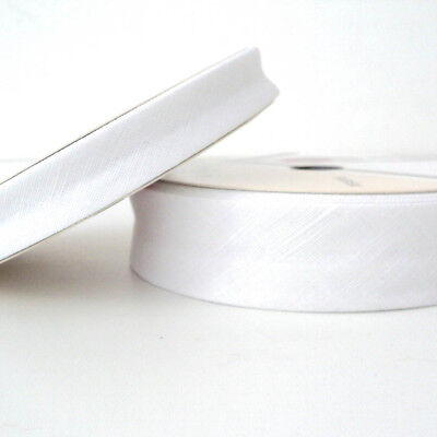 30 mm-Blanc-Coton fabiric Plié Bordure Lin Bias Binding