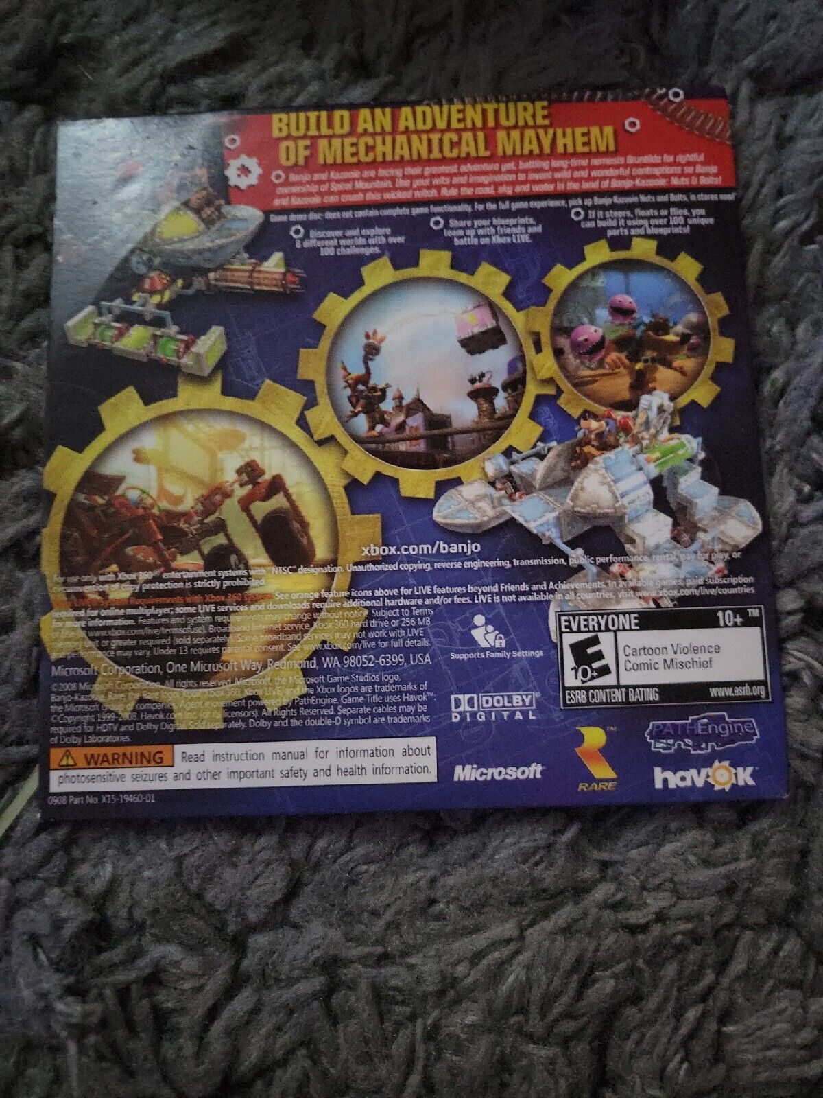 Banjo-Kazooie Nuts & Bolts Demo Disc Not For Resale Microsoft Xbox 360  Tested. P