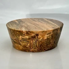 SPALTED MAPLE BOWL BLANK, 8"X3", WOOD LATHE TURNING STOCK, FREE SHIPPING!!!