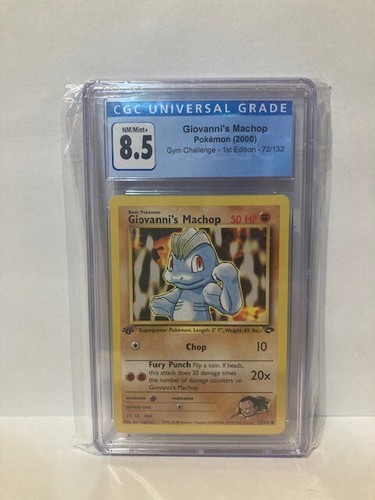 Giovanni's Machop (1st Edition) graded CGC 8.5 for sale on eBay