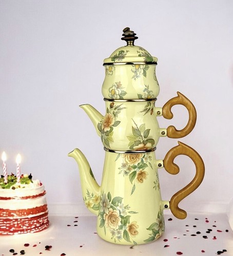 MacKenzie Childs 1983 Vintage Victoria & Richard Flower Market Teapot Sugar Trio - Picture 7 of 9