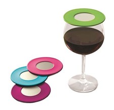 Drink Tops Ventilated Silicone Wine Glass Covers - Weighted Cover with Screen...