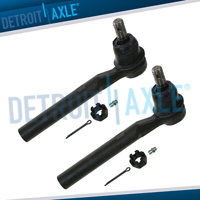 Pair Front Outer Tie Rod End Links for 2006 Hummer H3 w/14 mm Thread Diameter