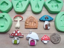1x Mini Craft Mould: Choice Fairy House Door Toadstool Themed (Clay Resin PMC)