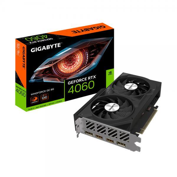 3161877 Gigabyte Gigabyte GeForce RTX 4060 WINDFORCE OC 8G NVIDIA 8 GB GDDR6
