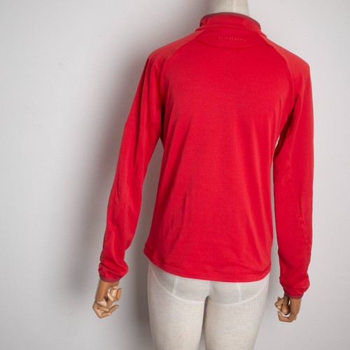 MAMMUT Damen Rot Thermo 1/4 Zip Polyester Warm Langarm Pullover Oberteil Gr. L - Bild 4 von 8