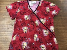 Baby Tweety Bird Looney Tunes women's scrub top small Mint Official EUC
