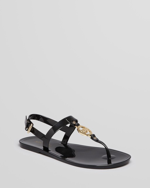 michael kors flat jelly sandals