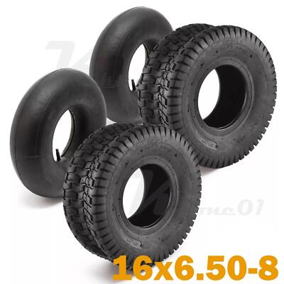 2xReifenmantel/2xSchlauch 16x6.50-8 /7.50-8 Aufsitzmäher Rasenmäher Rasentraktor