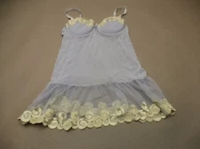 Icing Size S Womens Lace Mesh Lined Underwire Pull On Babydoll Sexy Chemise 6E