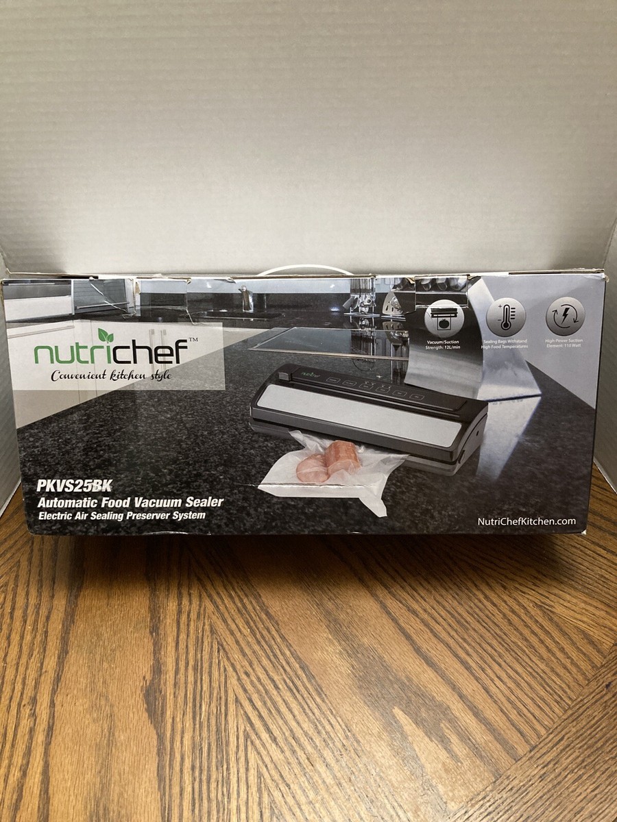 Nutrichef Electric Air Sealing Preserver System w/ Reusable Vacuum